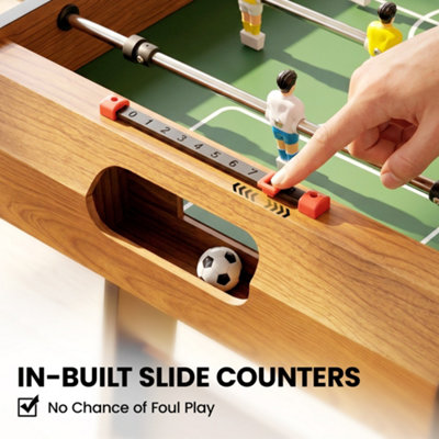 HOMCOM Folding Football Gaming Table Mini Foosball Soccer Table, Family Fun