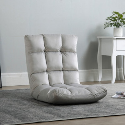 HOMCOM Folding Lazy Floor Sofa Chair Lounge Seat Gaming Couch Bed for Living Room Home Office