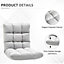 HOMCOM Folding Lazy Floor Sofa Chair Lounge Seat Gaming Couch Bed for Living Room, Home Office, Balcony, Grey