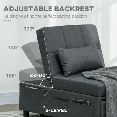 Adjustable single deals sofa