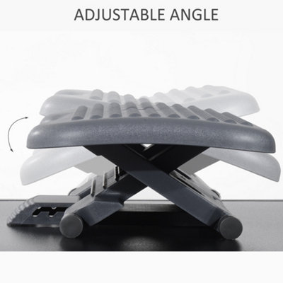Max Smart Footrest Under Desk - Adjustable Foot Rest - Ergonomic Foot Stool  with 4 Tilt Locked Angles