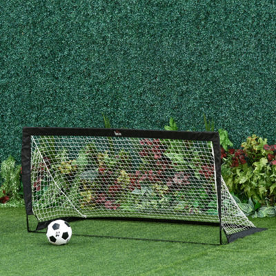HOMCOM Football Goal Folding Outdoor with All Weather Net 6'x3' Black