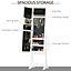 HOMCOM Free Standing LED Mirrored Jewelry Cabinet Armoire Floor Organiser