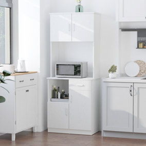 HOMCOM Freestanding Kitchen Cupboard Cabinet Storage Organiser
