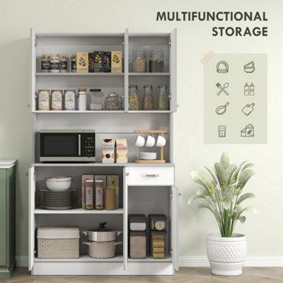 homcom-freestanding-kitchen-cupboard-storage-cabinet-with-doors-white