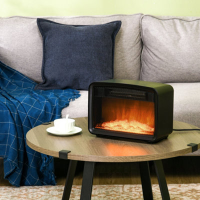 Freestanding or Tabletop Electric Fireplace, Stove Heater, 800W