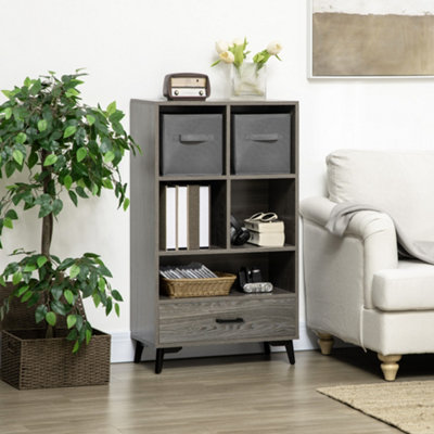 HOMCOM Freestanding Storage Cabinet Display Shelf with Storage