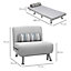 HOMCOM Futon Sofa Bed 1 Person Sleeper Foldable Portable Pillow Lounge Couch Furniture