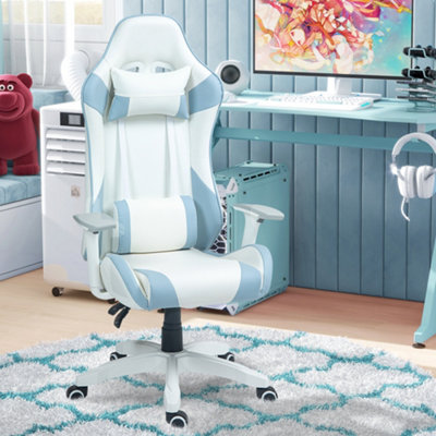 Pastel blue gaming chair discount