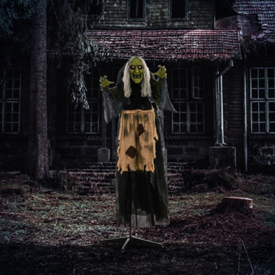 Halloween Witch Animatronic Prop with Sound Activated DIY at B&Q