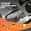 HOMCOM Handheld Steam Cleaner Multi-purpose Steamer w/ 9 Pieces Accessory Grey