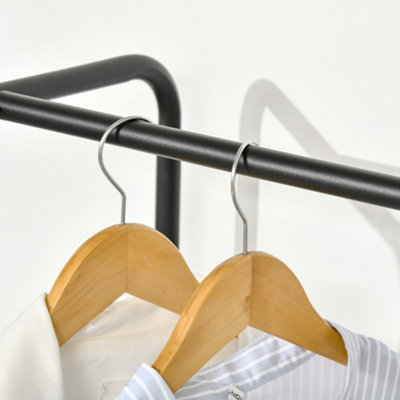 HOMCOM Hanging Clothes Rail Clothes Rack w/ 6 Fabric Drawers for ...