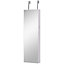 HOMCOM Hanging Mirrored Jewel Storage Cabinet Organiser Lockable w/6 LED White