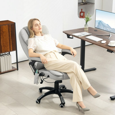 HOMCOM Heated Vibrating Massage Chair with Reclining Function