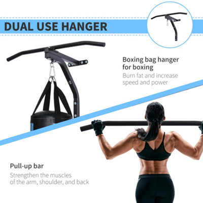 HOMCOM Heavy Punch Bag Hanger Wall Mount Chain Swivel Bracket Bar Steel ...