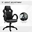 HOMCOM High-Back Gaming Chair Swivel Home Office Computer Racing Gamer Desk Faux Leather, Black