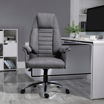 Homcom linen office online chair