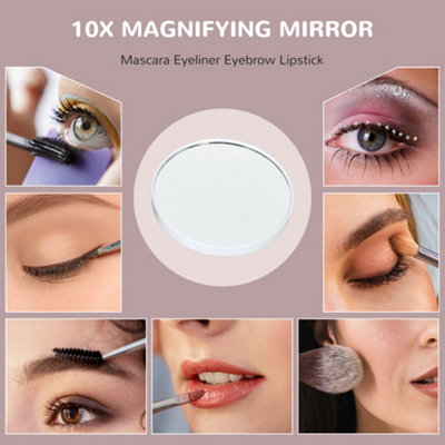 HOMCOM Hollywood Dimmable Lighted Makeup Mirror with Magnifier, USB Port