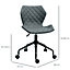 HOMCOM Home Office Swivel Computer Desk Chair With Nylon Wheels Adjustable Height Linen Grey