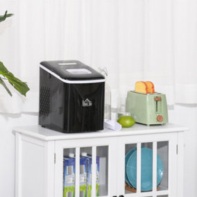 HOMCOM Ice Maker 12kg/24H Production with Scoop Basket for Home Office