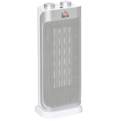 HOMCOM Indoor Space Heater Oscillating Ceramic Heater w/ 3 Modes, White |  DIY at Bu0026Q