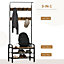 HOMCOM Industrial Coat Rack Stand with 8 Hooks Hangers Storage Cabinet