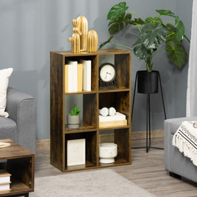 HOMCOM 3-Tier Industrial Style Storage Metal Wooden Shelf with A Robust Multi-functional Design & Adjustable Feet Black