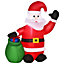 HOMCOM Inflatable Blow up Christmas Santa Claus 4ft LED Yard Holiday Decoration