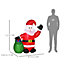 HOMCOM Inflatable Blow up Christmas Santa Claus 4ft LED Yard Holiday Decoration