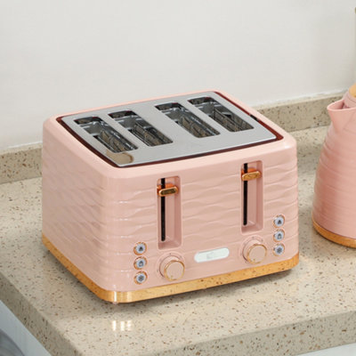 Slice Toaster Bright Pink Toaster Smeg 50s Style TSF03PKUK Pink
