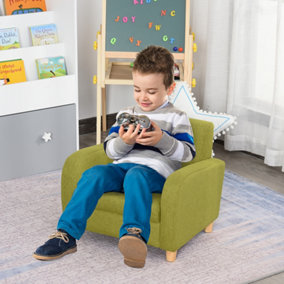 HOMCOM Kids Armchair Toddler Sofa Chair with Padding Seat Bedroom Green