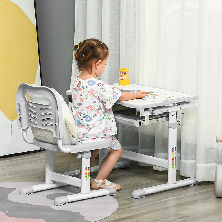 Homcom Kids Desk And Chair Set