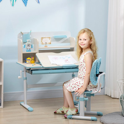 Kids chair deals desk with storage