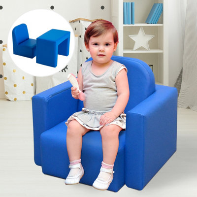 HOMCOM Kids Mini Sofa 2 In 1 Table Chair Set Children Armchair Seat Girl Boys