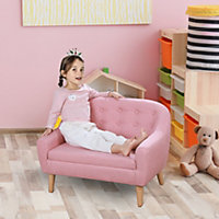 HOMCOM Kids Mini Sofa Children Armchair Seating Bedroom Playroom Furniture Pink