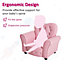 HOMCOM Kids Mini Sofa Children Armchair Seating Chair Girl Princess Sponge PVC