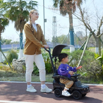 HOMCOM Kids Ride-on Push Car 3 in 1 Benz G350 Baby Floor Slider Walker ...