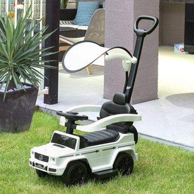 HOMCOM 3 in 1 Kids Ride On Car G350 Licensed Foot To Floor Slider Toddler Push Along NO POWER White 12-36 months