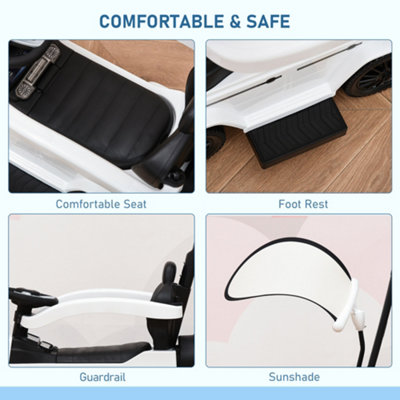 HOMCOM Kids Ride-on Push Car 3 in 1 Benz G350 Baby Floor Slider Walker ...