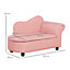 HOMCOM Kids Sofa Toddler Chair with Storage Compartment Eucalyptus Wood Pink
