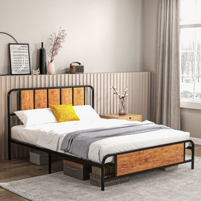 Steel frame store king bed