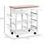 HOMCOM Kitchen Cart Trolley with Spice Racks, Baskets, Drawers for Dining Room
