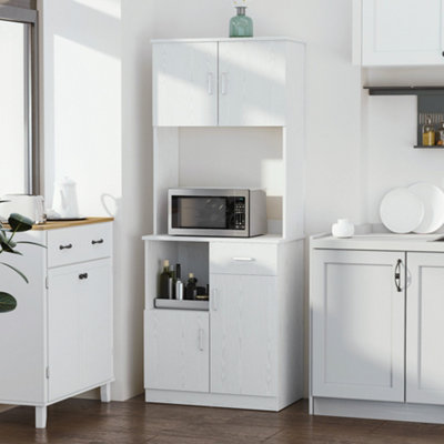 Kitchen pantry with microwave storage deals