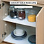 HOMCOM Kitchen Storage Trolley Cart Cupboard Rolling Island Shelves Locking