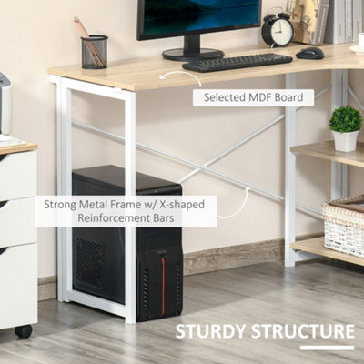 Collapsible l store shaped desk