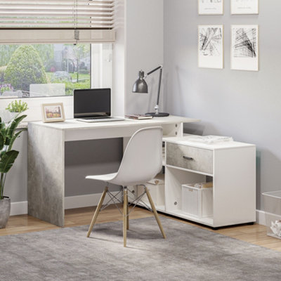 White office deals table desk