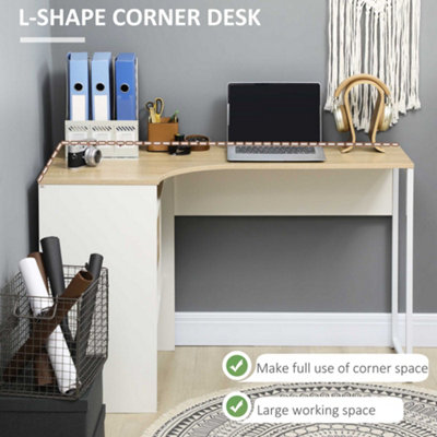 Corner desk deals dark brown