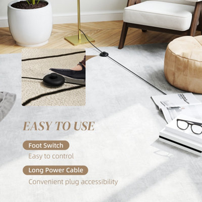 HOMCOM LED Floor Lamp, Standing Lamp with3 Adjustable Brightness Gold Tone
