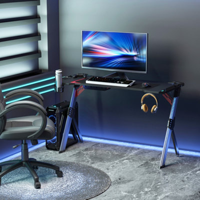 Led light deals gaming desk