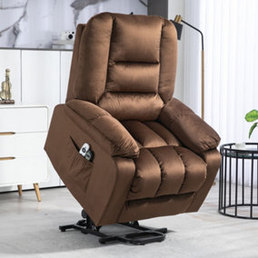 HOMCOM Lift Chair with Vibration Massage, Heat, Quick Assembly, Brown